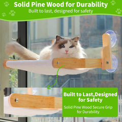 Aloxina Foldable Cat Hammock Curtain-Friendly with quick, tool-free setup.