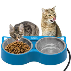Alpcouts heated cat bowl outdoor-winter-use keeps water unfrozen for outdoor pets.