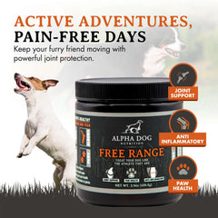 Alpha Dog Nutrition beef liver flavored powder close-up highlights flavor appeal and palatability
