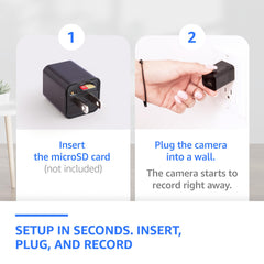 ALPHA TECH Plug-in Indoor Camera night vision showing clear low-light footage