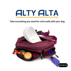 ALTYALTA EZ Dog Walking Fanny Pack side hooks keep leash secure for hands-free walking.