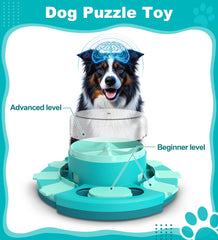 Aluckmao dog puzzle toy side view promotes slow feeding and focus