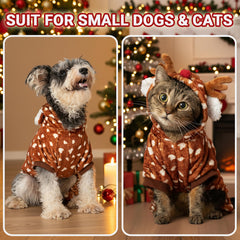 ALUZAEMO dog pajamas shown in cozy home holiday setup for gift-ready warmth