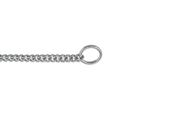 Alvalley slip-curve show collar chrome closeup—rust-free durability for long-term use.