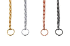 Alvalley slip-curve show collar rose gold closeup—distinct styling for shows and competitions.