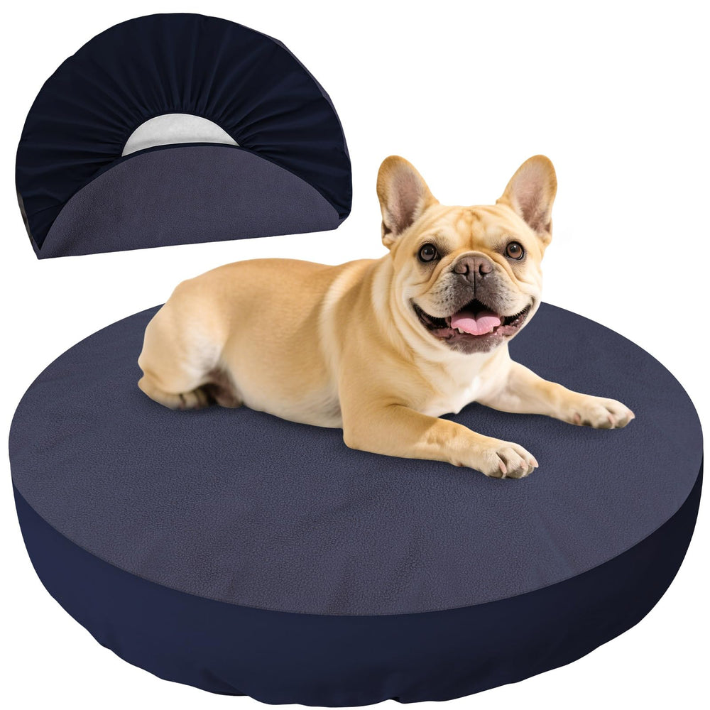 ALWZ-RDY waterproof dog bed cover blue close-up showing leak protection