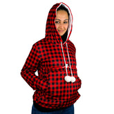 ALYC Pet Pouch Hoodie front view with a large pocket for small-pet transport.
