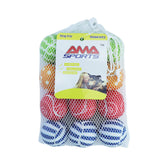 AMA SPORT squeaky tennis balls 12-pack bundle for dog fetch and outdoor play