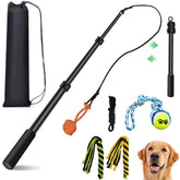 AmaCielo Flirt Pole with durable aluminum material enables tough dog play sessions.