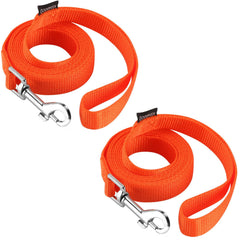 AMAGOOD 6ft orange dog leash with easy clip, durable and highly visible.