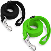 AMAGOOD 6ft dog leash pack in black and green for versatile walking.