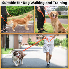 AMAGOOD leash with easy-on/off collar hook for quick securement.