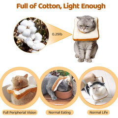 Amakunft cat recovery collar close-up shows adjustable tie and secure spring lock
