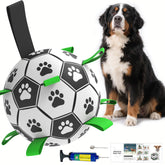 Amasiver dog soccer ball with straps for safe fetch and interactive play