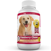 Amazing Cranberry for Dogs bottle front with bladder support chews for easy dosing