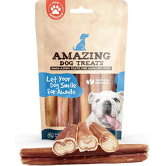 Amazing Dog Treats 6-inch extra-thick bully sticks bulk pack for strong chewers.