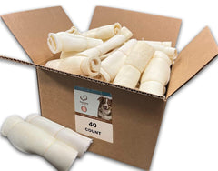 Amazing Dog Treats beef cheek rolls pack shot highlights long-lasting chew