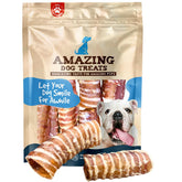 Amazing Dog Treats beef trachea rings 3-4 inch chew—high-protein snack for dogs