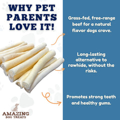 Amazing Dog Treats cow tail 6 inch packaged — single-ingredient beef chew