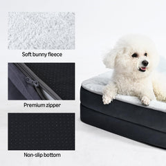 Amazon Basics plush surface dog bed closeup invites cozy snuggling and warmth