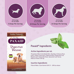 Amber NaturalZ Paxaid USA-manufactured label emphasizing quality.