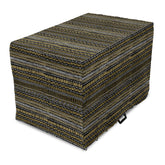 Ambesonne Boho Dog Crate Cover on a full crate offers privacy and cozy comfort.