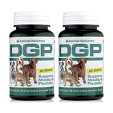 American BioSciences DGP bottle label highlights natural joint support for dogs.