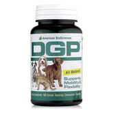 American BioSciences DGP dog chew tablet closeup showing easy chew texture for joint support.