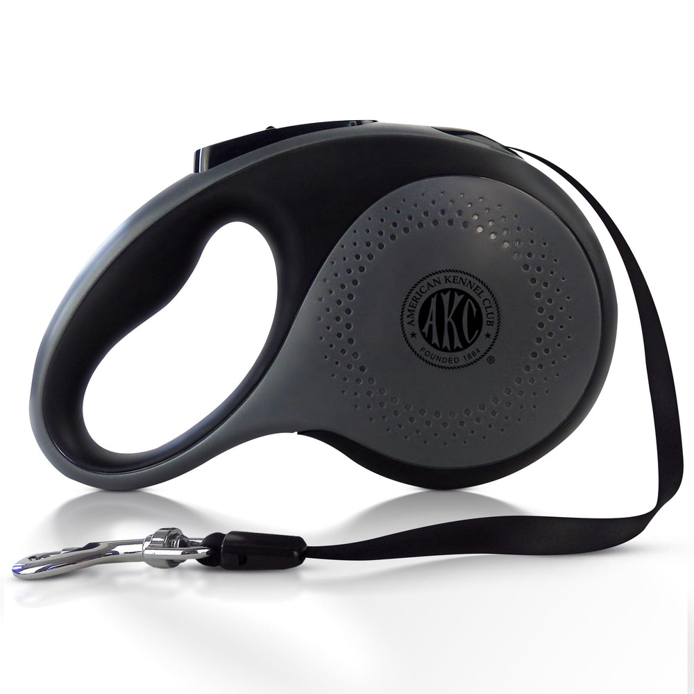 American Kennel Club retractable leash extended to 16.4 feet for controlled freedom