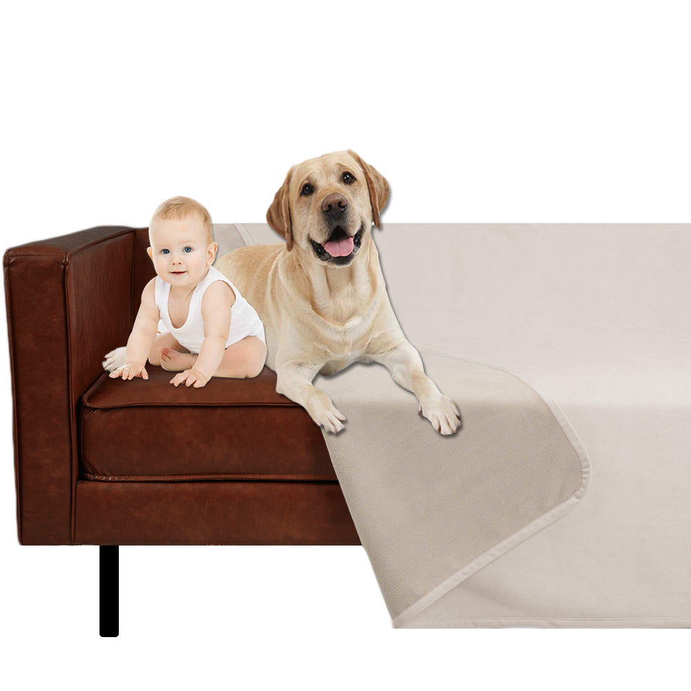 Ameritex pet bed blanket cream closeup showing cozy plush texture for pet comfort.