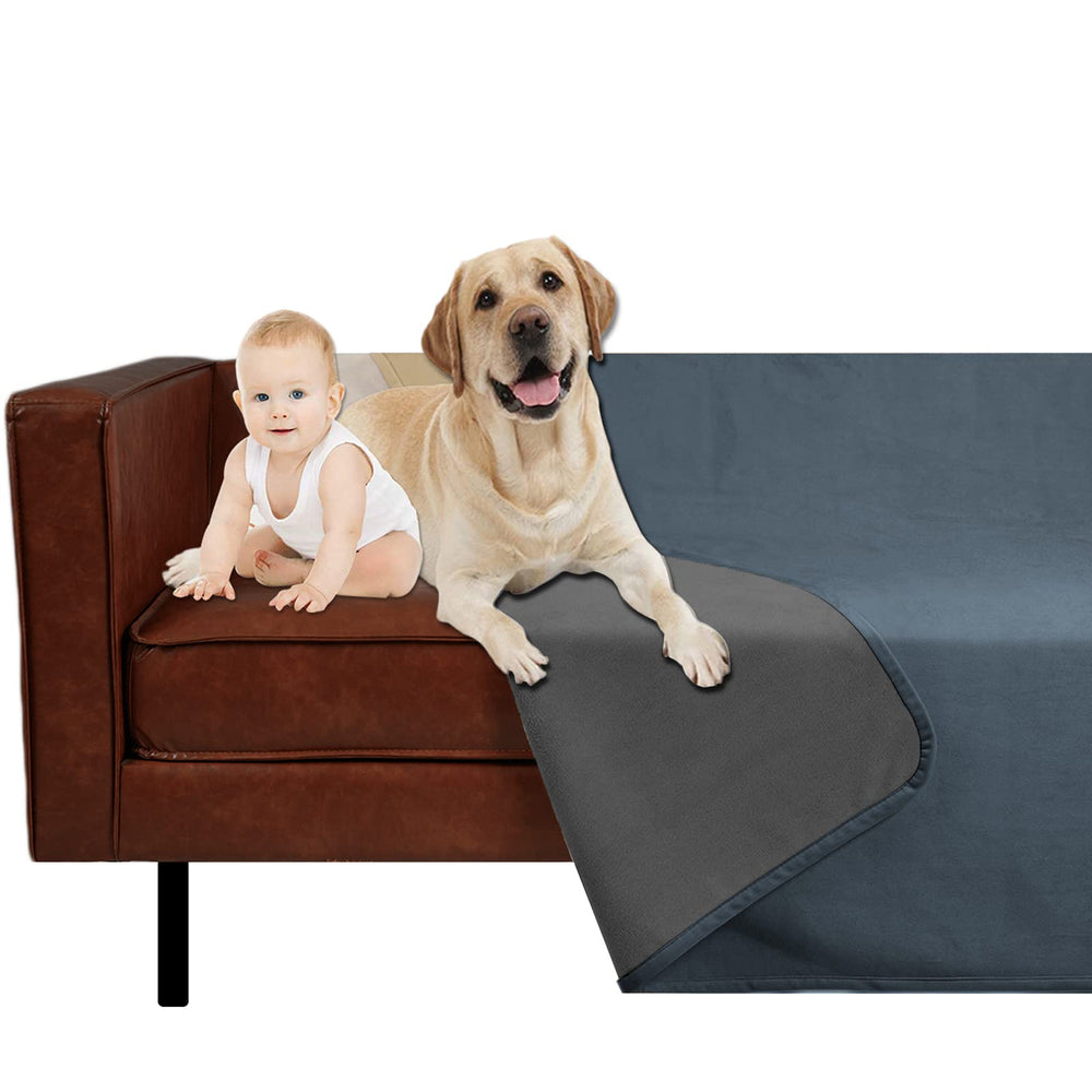 Ameritex Pet Bed Blanket waterproof coating guards furniture during spills.