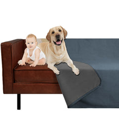 Ameritex pet bed blanket waterproof coating protects furniture from accidents.