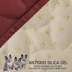 Ameritex Pet Bed Cover burgundy color on sofa highlights stylish protection