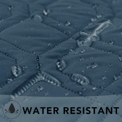 Ameritex waterproof backing shields cushions from accidents and dampness.