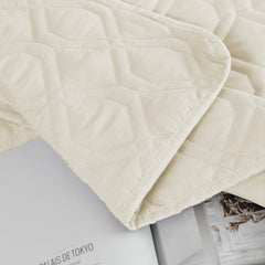 Ameritex close-up of durable stitching on the reversible blanket