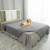 Ameritex waterproof blanket reversible bed cover top view protects furniture from spills