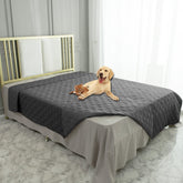 Ameritex waterproof blanket reversible dog bed cover on a sofa protects against spills