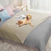 Ameritex waterproof dog bed cover protects furniture from spills while staying soft.