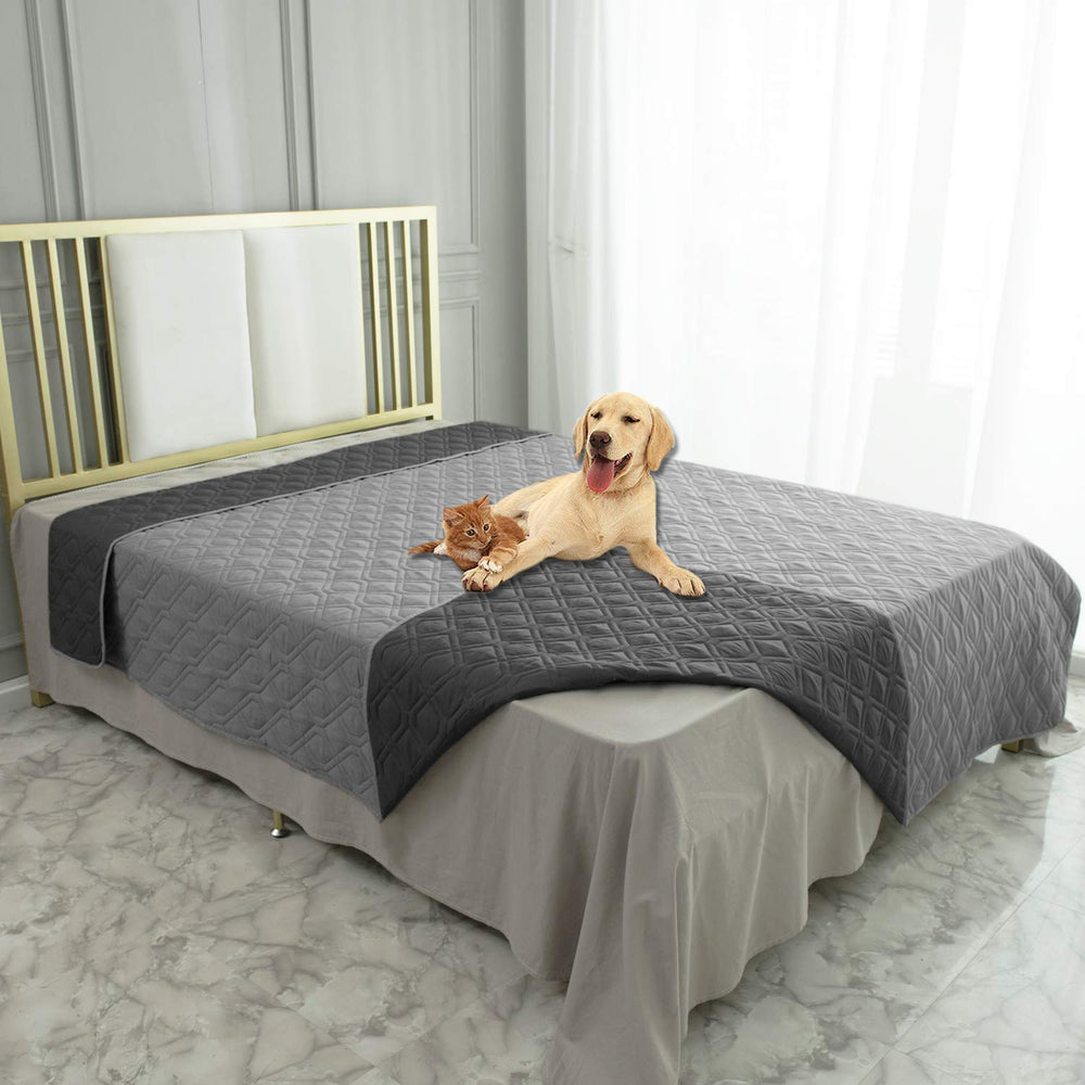 Ameritex waterproof dog bed cover closeup fabric showing spill protection.