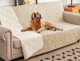 Ameritex waterproof dog bed cover closeup reveals layered protection against spills.