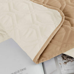 Ameritex waterproof dog bed cover closeup highlights waterproof layer and durability.