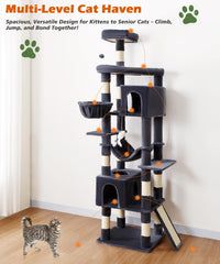 AMHANCIBLE base stability image emphasizes wobble-free safety for energetic felines.