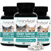 AminAvast kidney support sprinkle capsules closeup for daily pet kidney health
