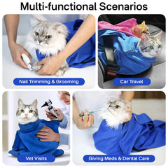 Amkune cat carrier pouch with wide Velcro opening for easy in and out.