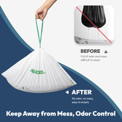 AMOGOGOPET drawstring-closure liners for quick sealing and mess-free disposal