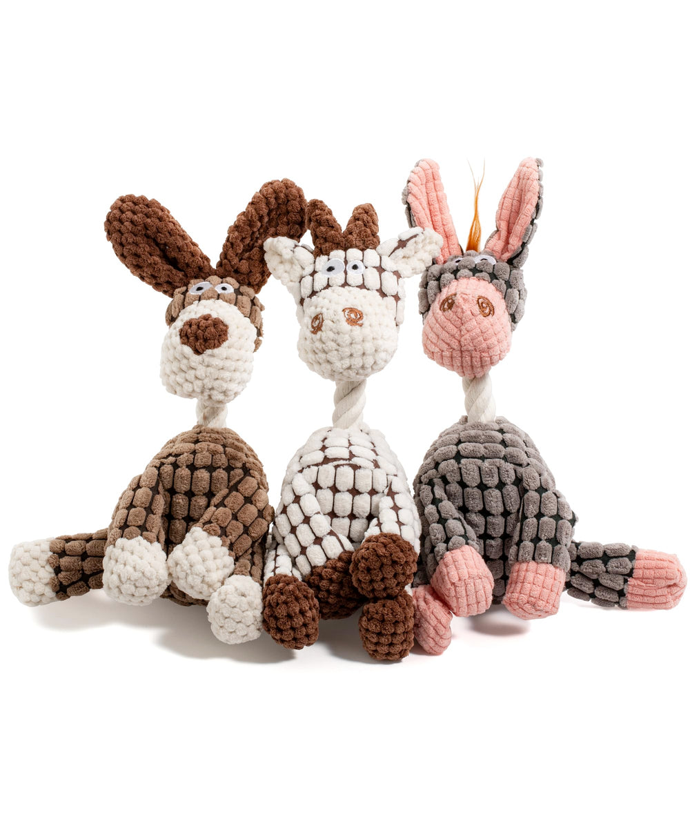 AmorousCat 3-Pack giraffe toy with durable stitching for gentle chewers