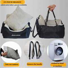 Amremsu adjustable-waist-belt-handle secures the seat and provides portable carrying.