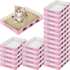 Amyhill disposable cat litter box pink open design for quick setup and everyday indoor use.