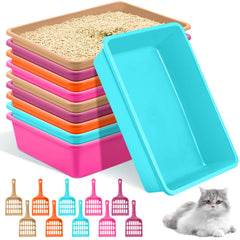 Amyhill open cat litter box kit top view highlights open access for quick cleanup