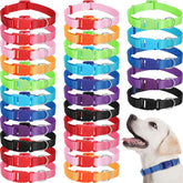 Amylove 27 Pcs dog collar bulk pack in bright colors for multi-pet wear.